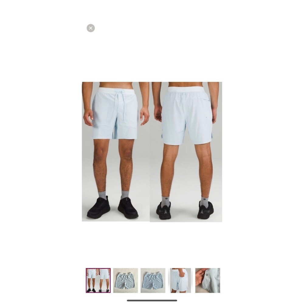 Lululemon License to Train Short 7" Linerless Size L Powder Blue